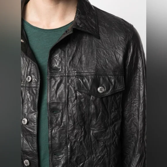 Zadig&VoltaireBase crinkle leather jacket - Picture 6 of 14